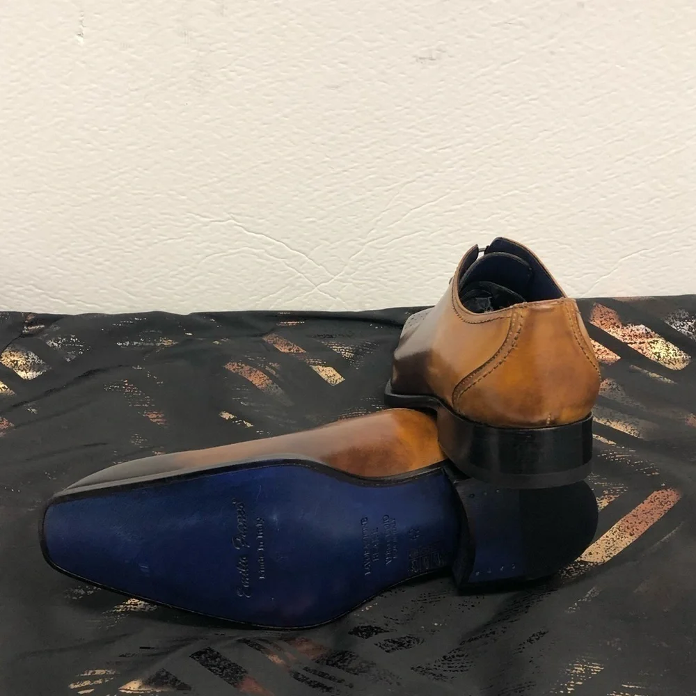Emilio Franco shoes Italian leather cognac oxford